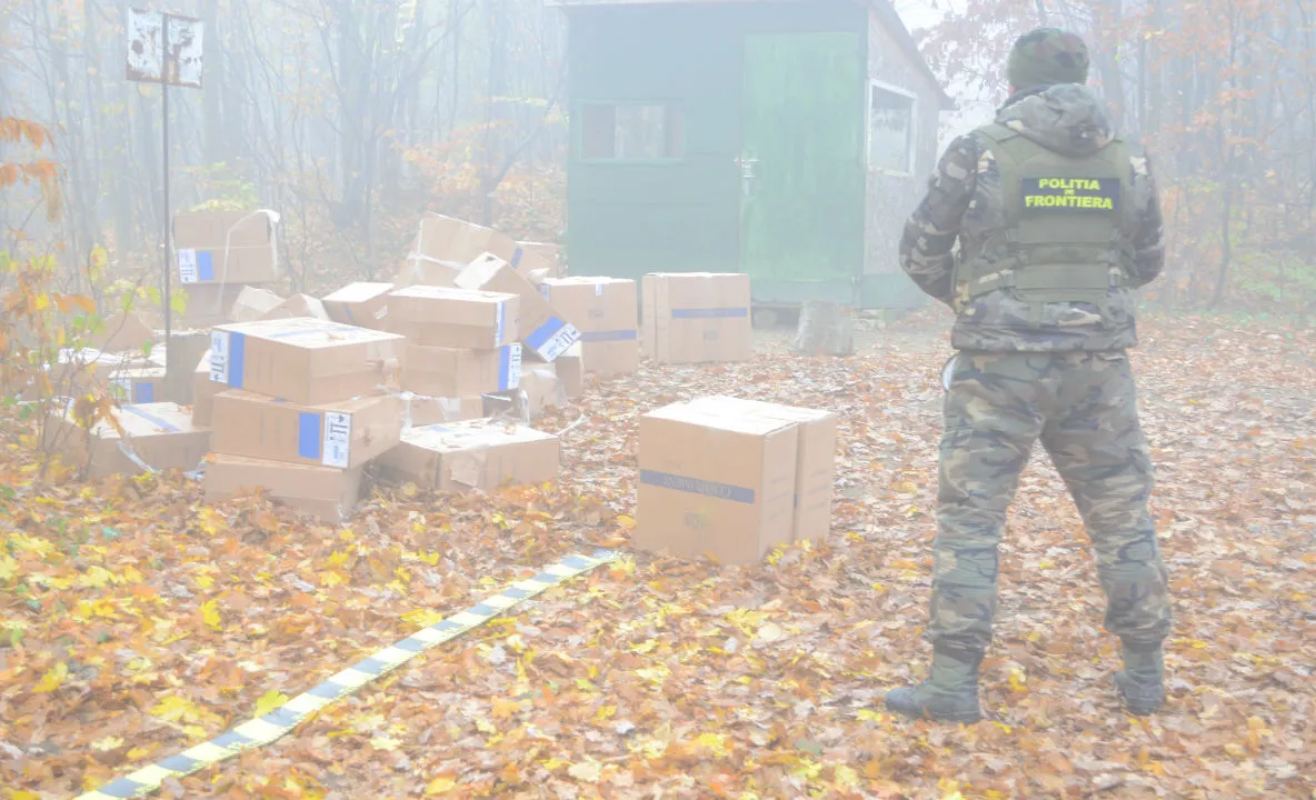 Captură de țigări la Dersca. Polițiștii au tras 12 focuri de armă după contrabandiști FOTO&amp;VIDEO