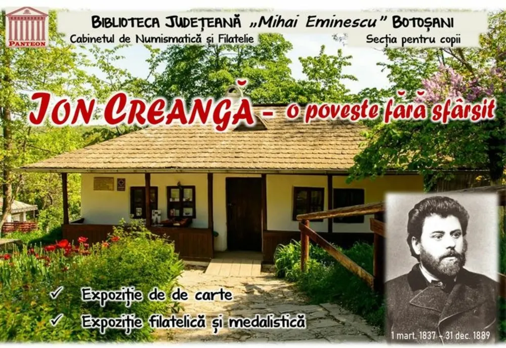 184 de ani de la nașterea lui Ion Creangă, marcați la Biblioteca Județeană Botoșani