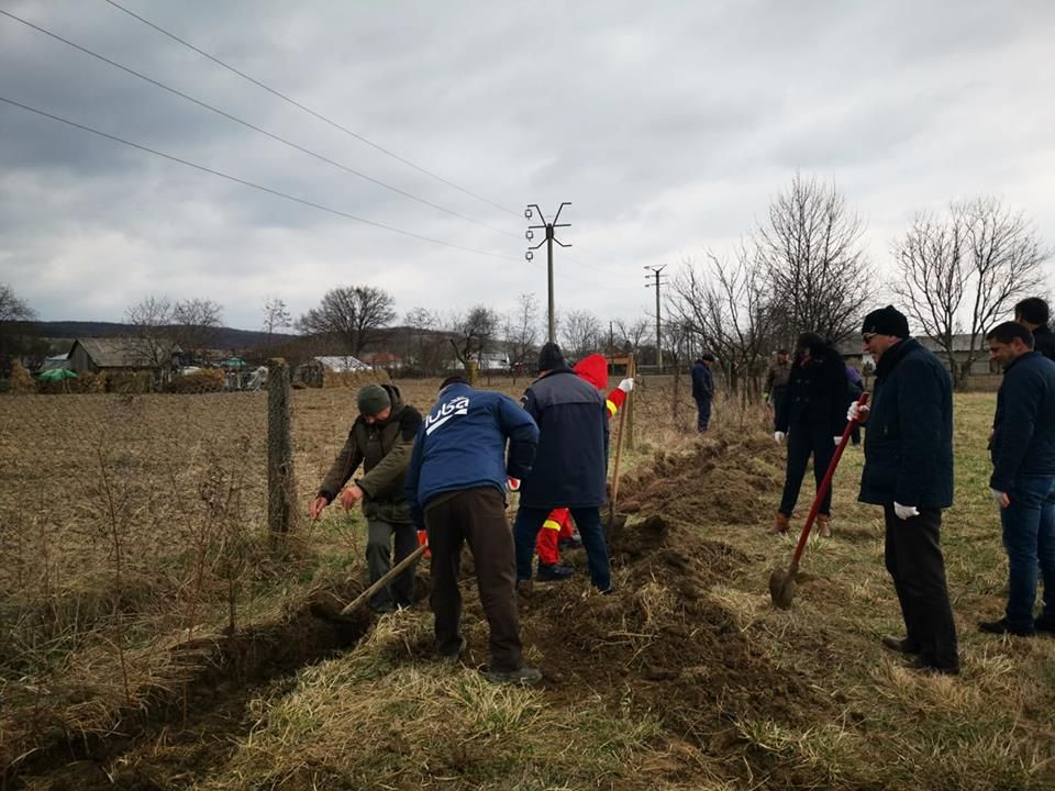 Acțiune de plantare a arborilor la Vârfu Câmpului