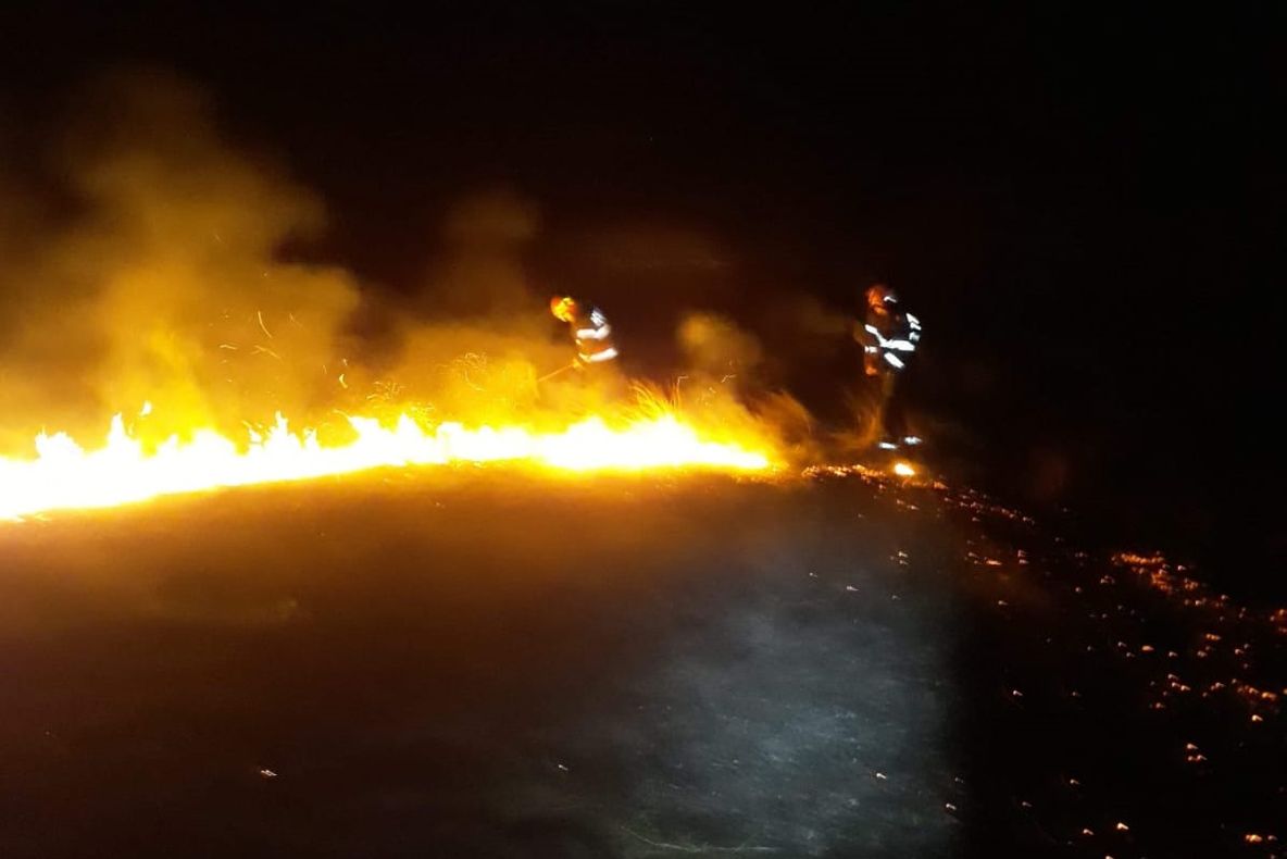 21 de incendii de vegetație într-o singură zi, în județul Botoșani FOTO