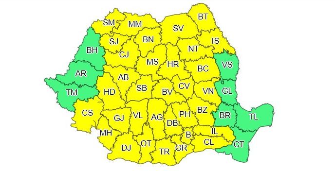COD GALBEN de ploi în județul Botoșani