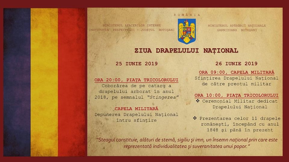 Manifestări dedicate Zilei Drapelului
