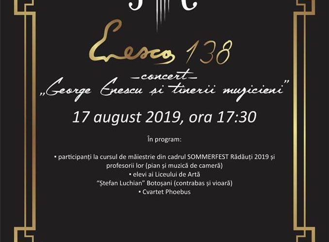 Manifestări dedicate marelui compozitor botoșănean George Enescu