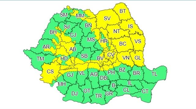 COD GALBEN de vânt până luni dimineață