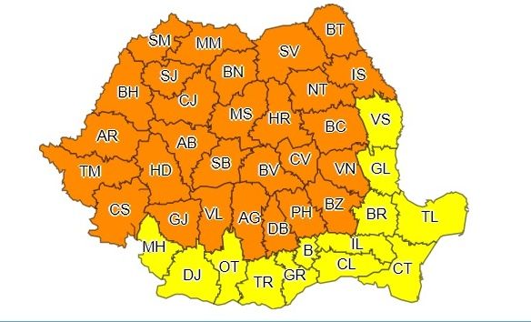 COD PORTOCALIU de ploi până la ora 23.00