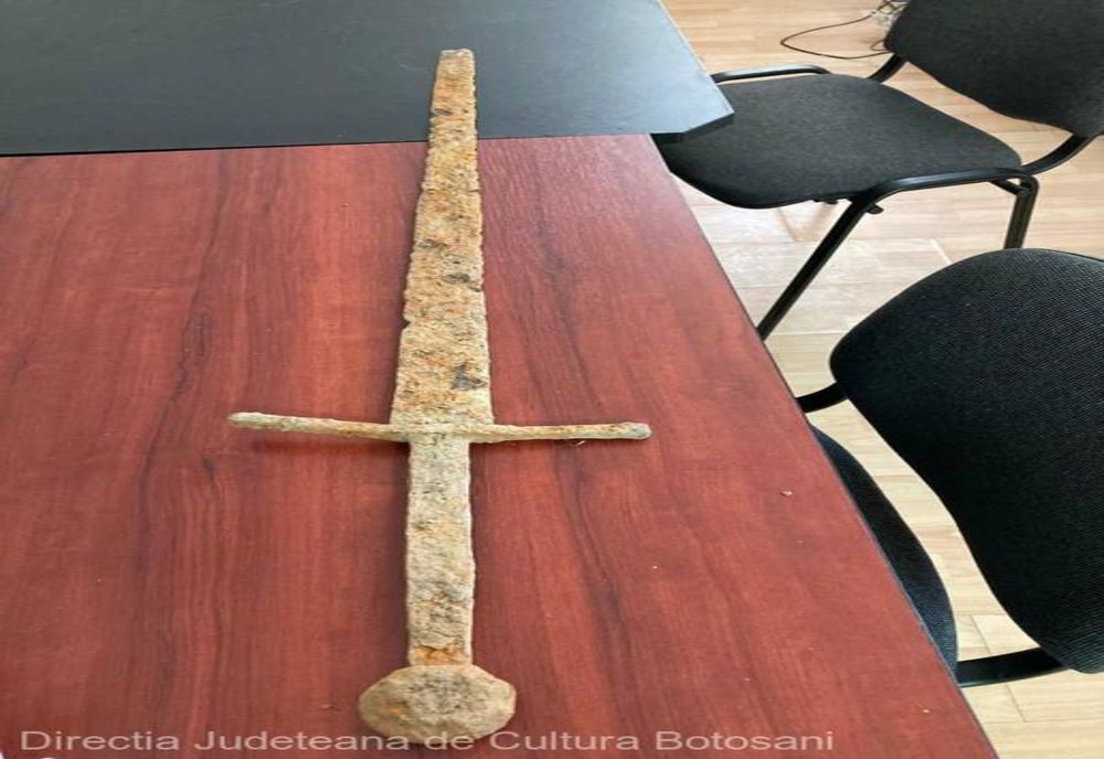 O spadă despre care există indicii că ar data din secolul al XVI-lea, descoperită în Stânceşti 