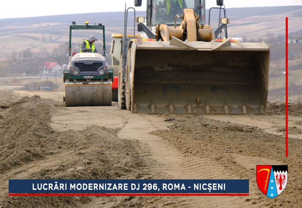 Lucrări de modernizare a drumului județean Roma și Nicșeni
