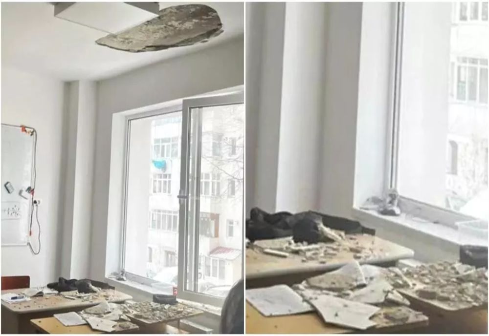 Panică într-o școală din Botoșani: tavan prăbușit chiar în timpul orelor de curs! Unitatea de învățământ, renovată recent prin PNRR