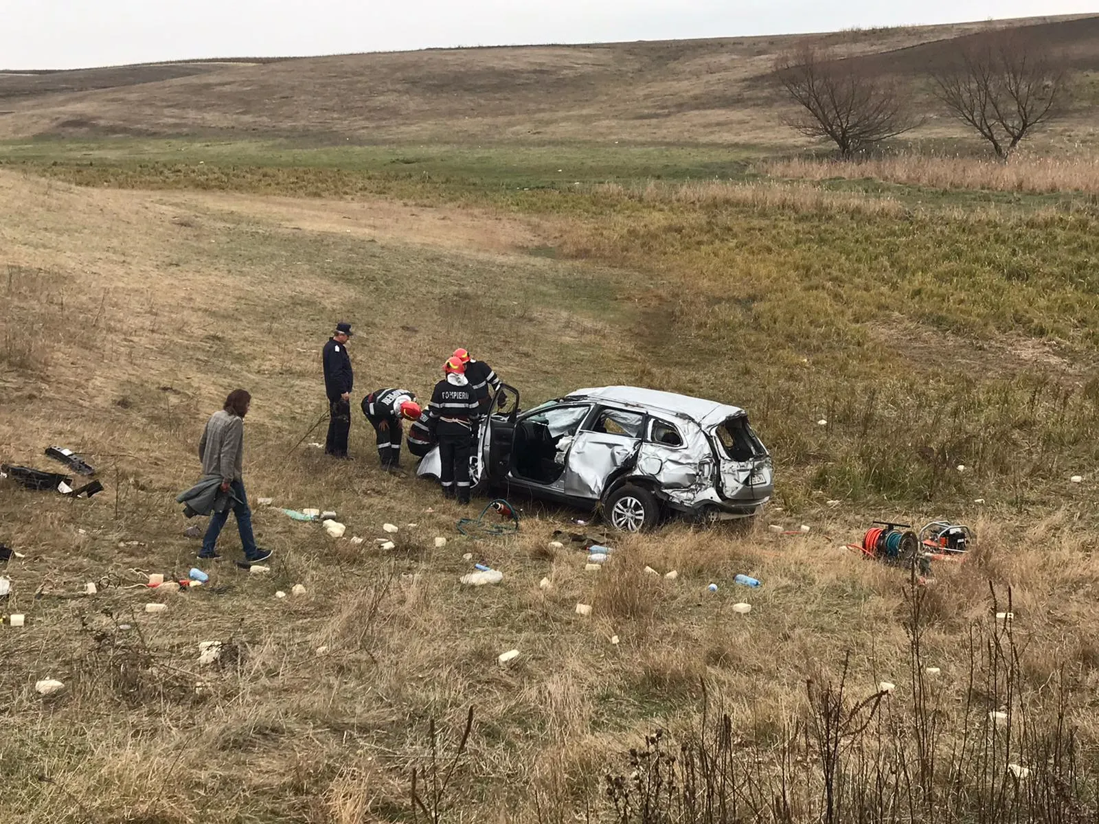 masina rasturnata accident