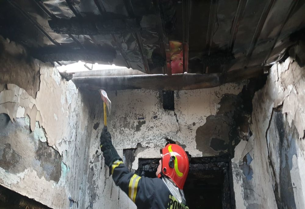 Bărbat decedat într-un incendiu FOTO