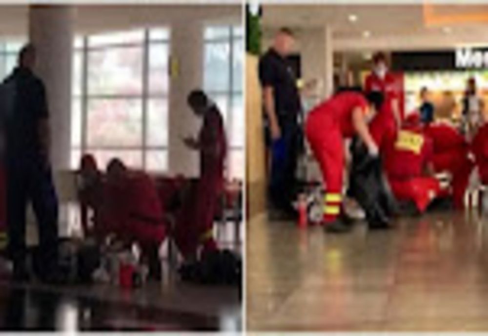 Un bărbat a murit înecat cu mâncare, în mall, la Botoșani - Trecătorii se opreau să filmeze cum își dă ultima suflare