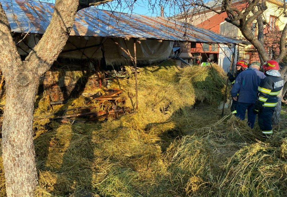 Trei tone de furaje au ars în Botoșani din cauza jarului aruncat la întâmplare