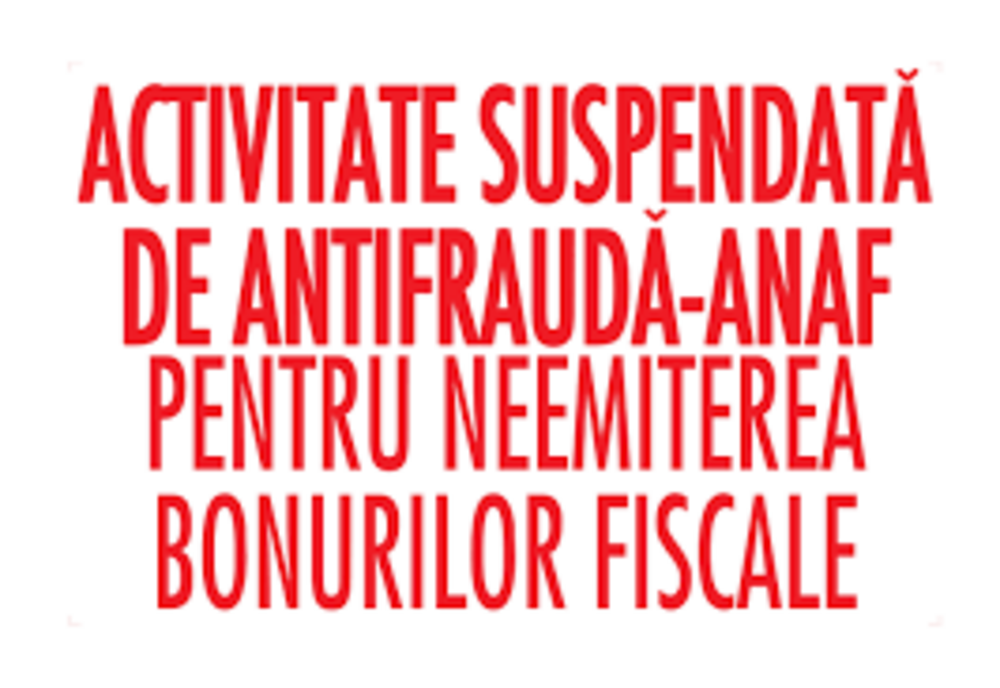 Activitatea unui operator economic, suspendată pentru nu utiliza casă de marcat electronică
