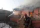 Casă distrusă în totalitate într-un incendiu GALERIE FOTO
