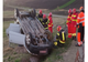 Un autoturism s-a răsturnat în afara carosabilului, între Dumbrăvița și Ivănești